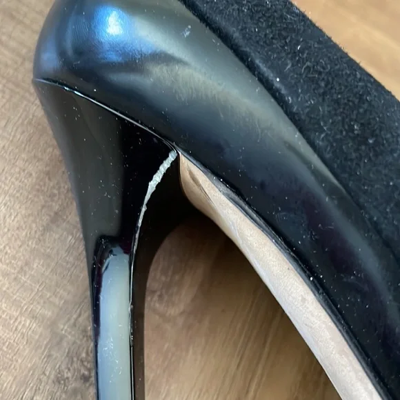 Black half suede Jimmy Choo pumps